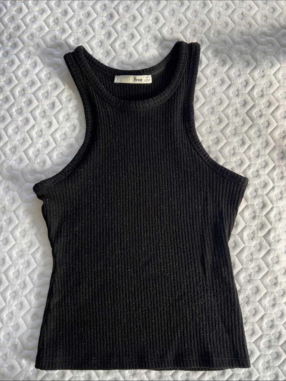 WILFRED FREE Black Ribbed Tank